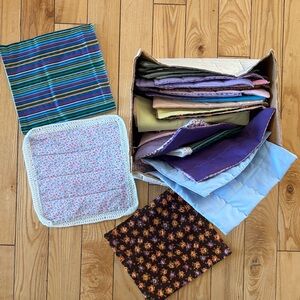 Vintage Quilting Colorful Fabric Squares Collection